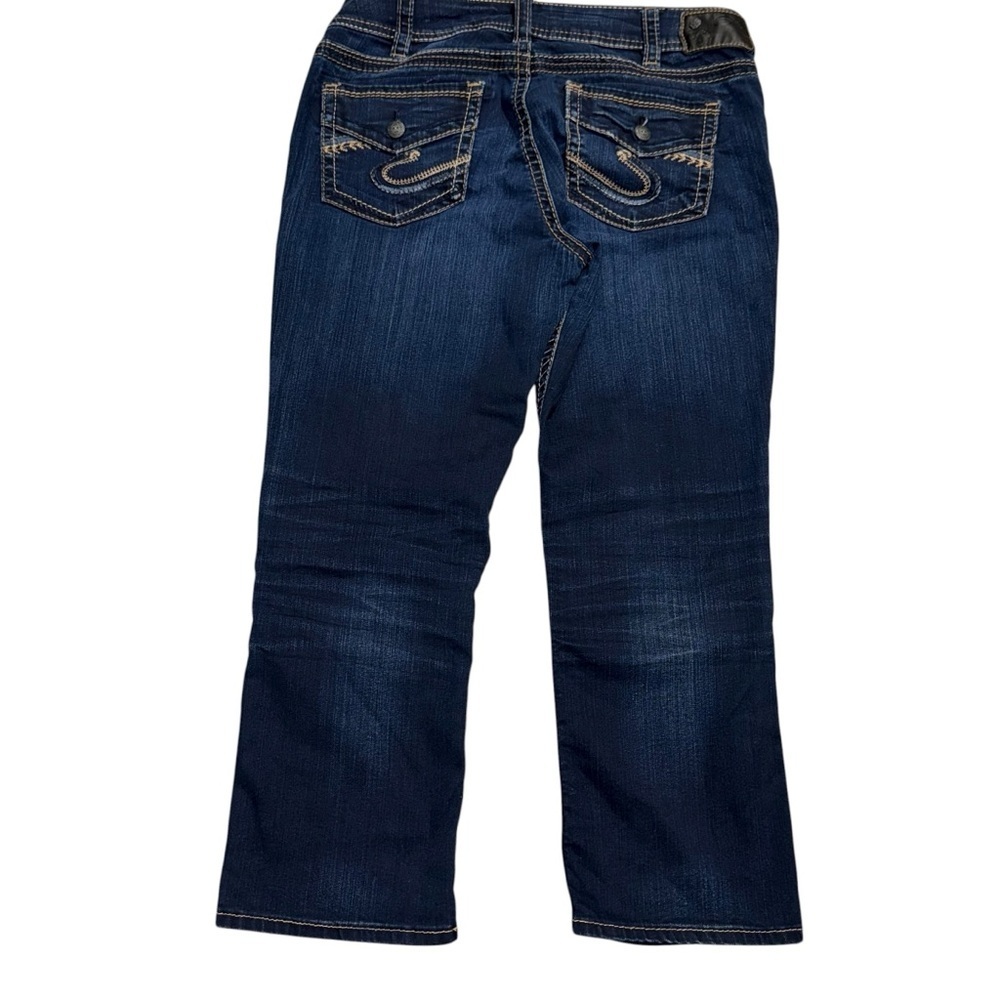 Silver Jeans Co. Suki Mid Rise Stretch Denim Capri Jeans Sz 32X34